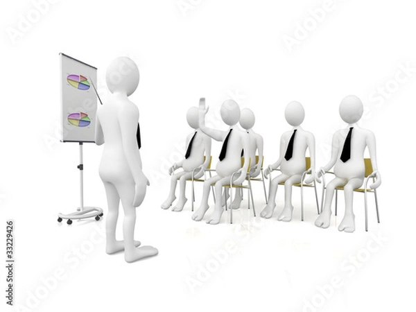 Fototapeta 3d man meeting