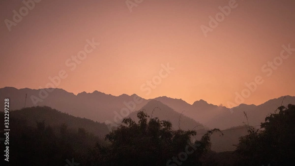 Obraz sunset in the mountains
