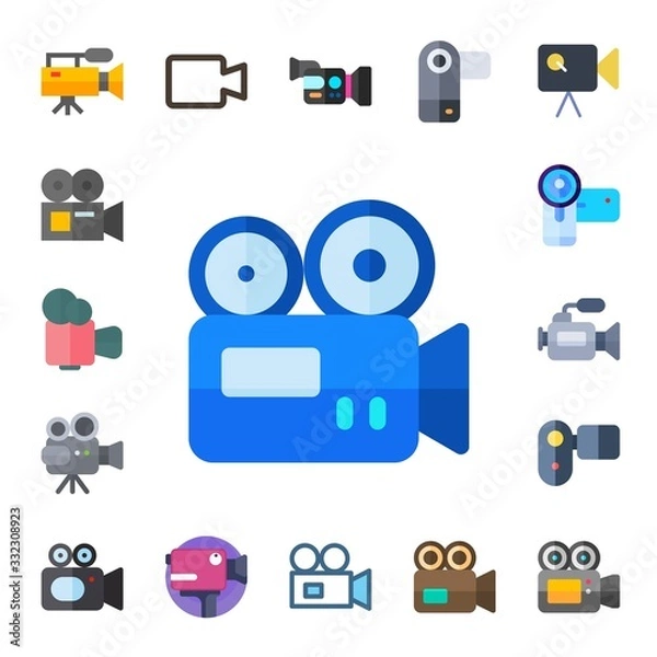 Fototapeta camcorder icon set