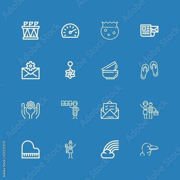 Fototapeta Editable 16 contour icons for web and mobile