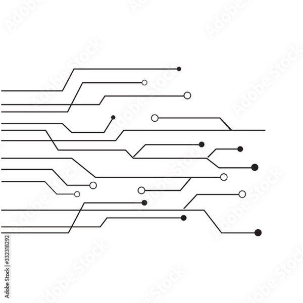 Obraz circuit logo template vector icon illustration design