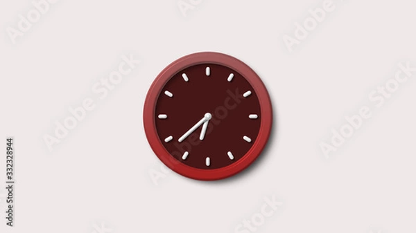 Fototapeta New red dark clock icon,3d clock icon,clock icon,White background 3d clock icon