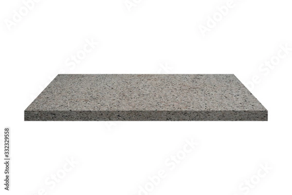 Obraz Granite shelf isolated on white background with clipping path.
