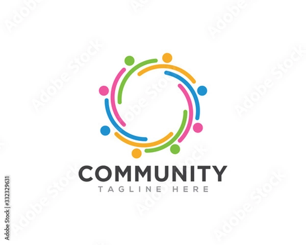 Fototapeta Community Logo Icon Design Vector