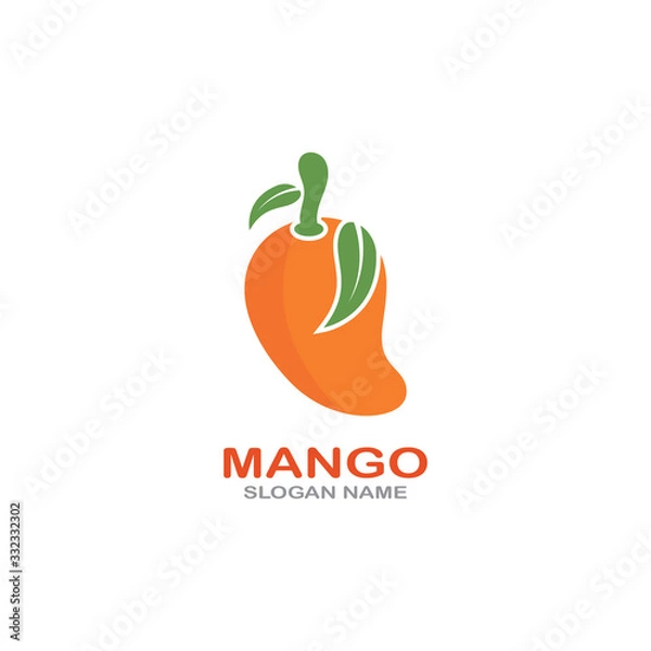 Obraz Mango Fruit Logo Template vector illustration design