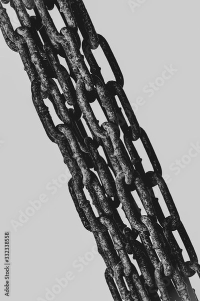Obraz human hands in iron chains