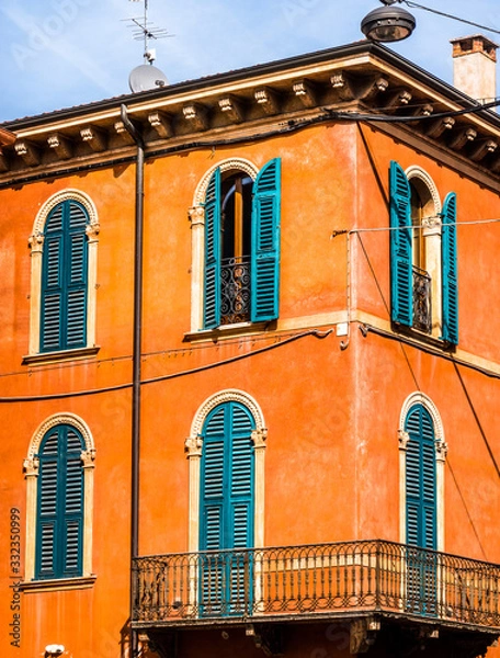 Obraz typical old facade in italy