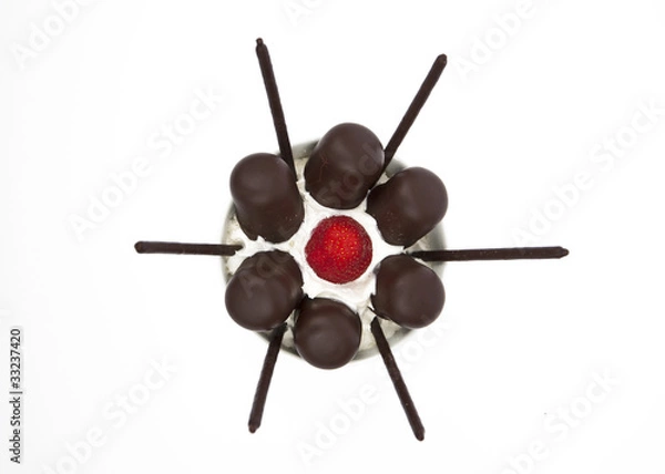 Obraz Quarkdessert mit Schoko