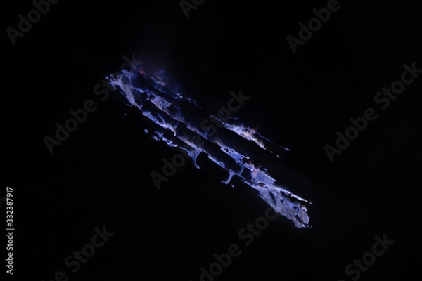 Obraz Blue flames at night Ijen crater