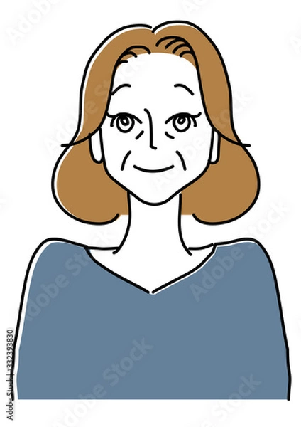 Obraz きれいで清潔感のある中高年女性