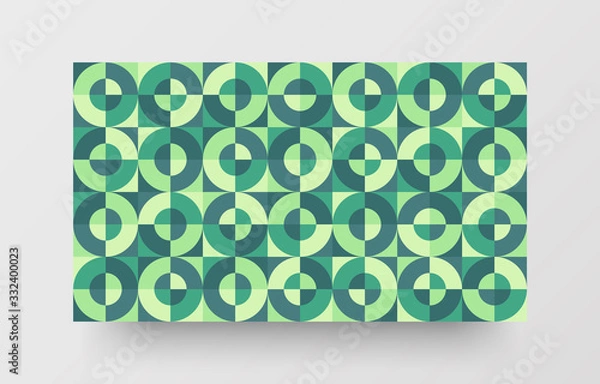 Fototapeta Creative horizontal website screen part for responsive web design project development. Abstract geometric pattern banner layout mock up. Corporate landing page block vector illustration template.