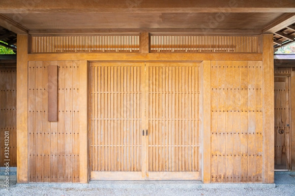 Obraz Japanese old architecture of big wooden gate