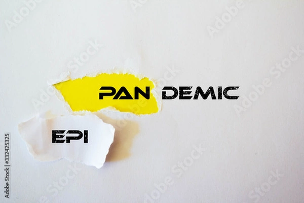 Fototapeta Pandemic ripped paper