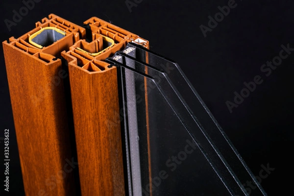 Obraz Plastic window profile with triple glazing