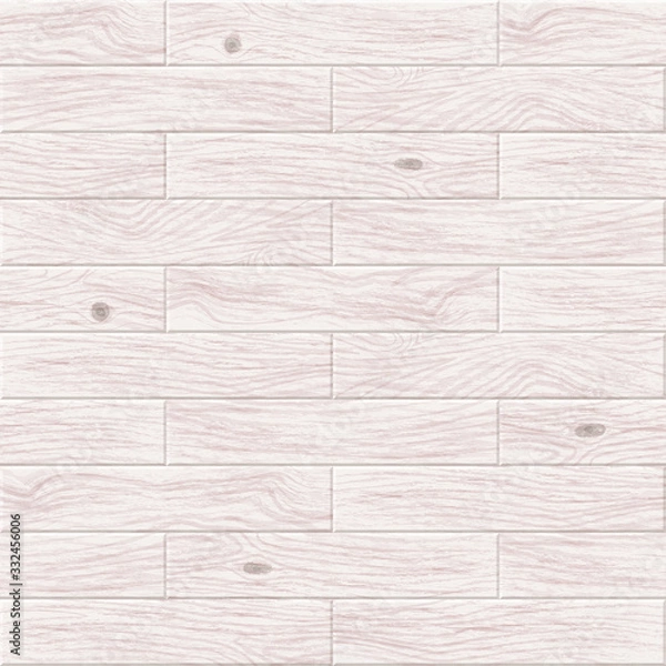 Fototapeta White wood plank texture seamless pattern. Realistic wooden boards. Vector illustration nature template for design, web, decor, app