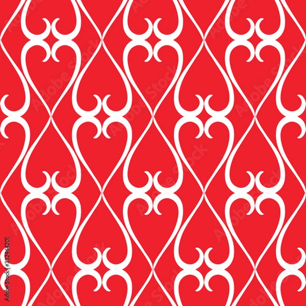 Fototapeta Seamless pattern of ornamental geometric elements
