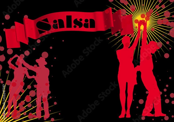 Obraz flyer salsa ruban rouge
