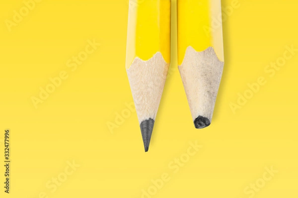 Obraz Sharp and blunt yellow pencil