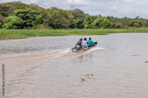 Obraz boat on the amazon river manaus