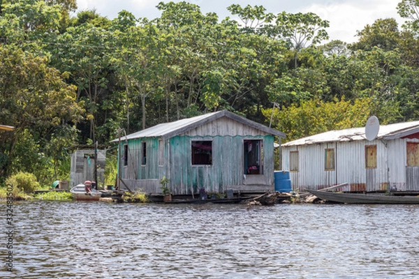 Obraz floating house in the amazon river