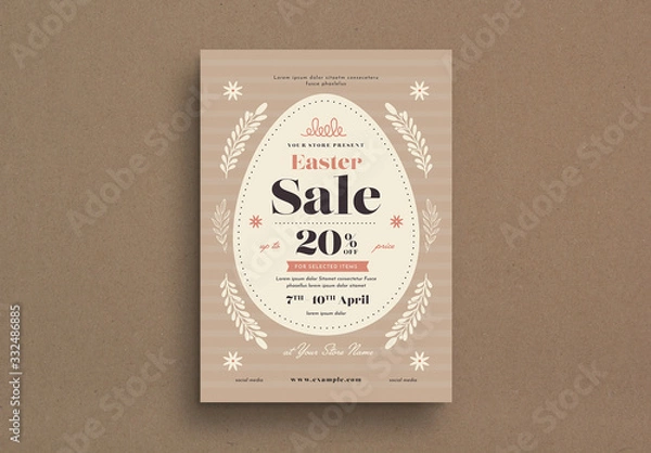 Fototapeta Easter Event Flyer Layout