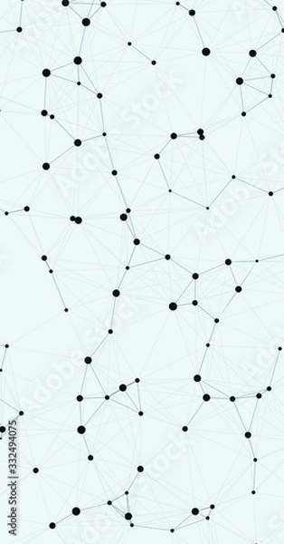 Fototapeta Network Mesh Computation Art background illustration