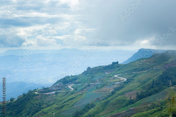 Fototapeta Amazing perfact landscap nature mountain and suset