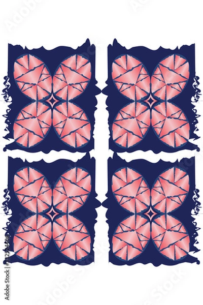 Fototapeta Happy Easter.decorated Easter eggs.vector illustration.