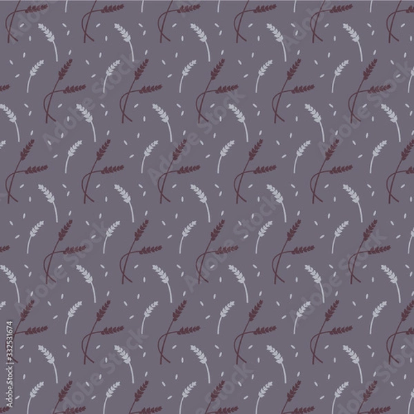 Fototapeta Vector repeated floral pattern. Wheat