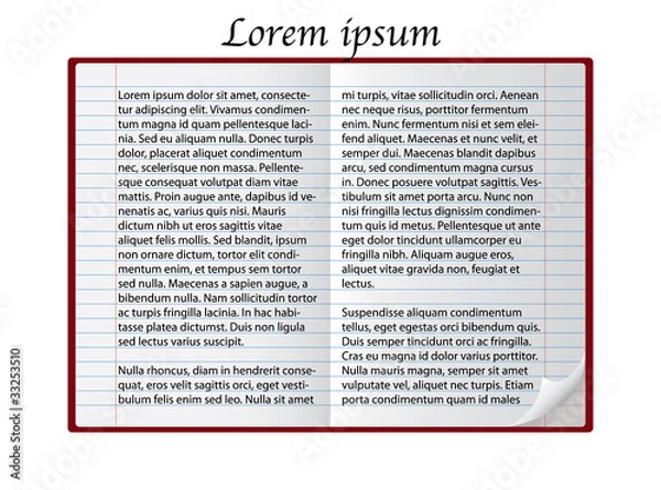Obraz lorem ipsum in notepad - illustration