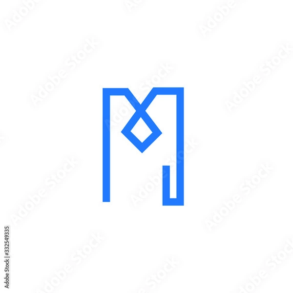 Obraz Abstract, modern letter decorative font with gradient and solid. Decorative monogram alphabet