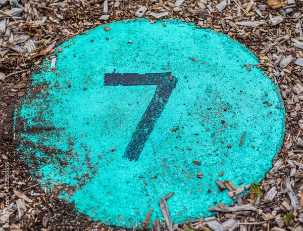 Fototapeta Number 7 Circle