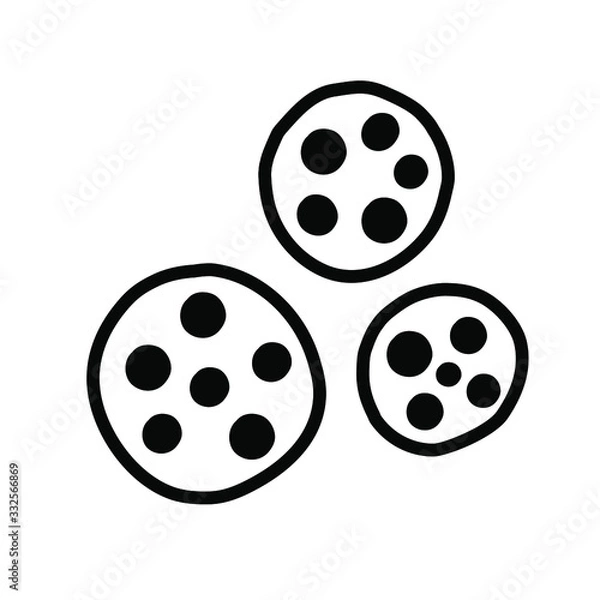 Fototapeta Cookies. Chocolate. Sweets. Vector illustration