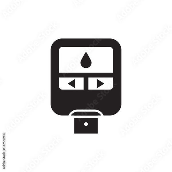 Fototapeta glucose test icon , glucometer icon