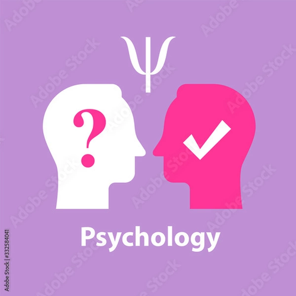 Fototapeta Psychological test, psychoanalysis concept, psychotherapy coarse, mental problem solving
