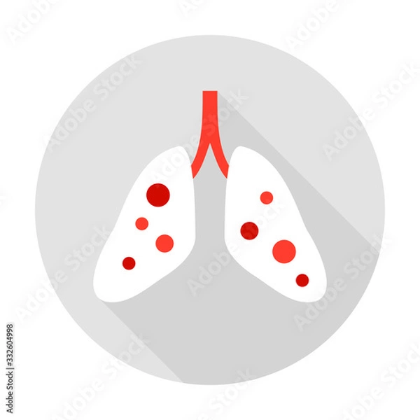 Obraz Lung Pneumonia Circle Icon