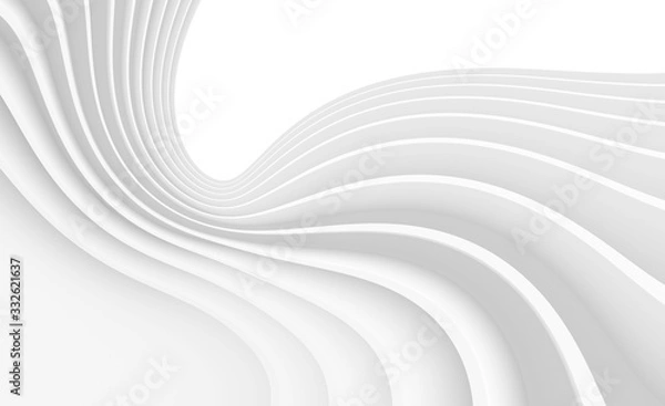 Obraz White Architecture Circular Background. Modern Building Design