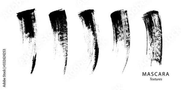 Fototapeta Mascara texture set. Realistic vector illustration