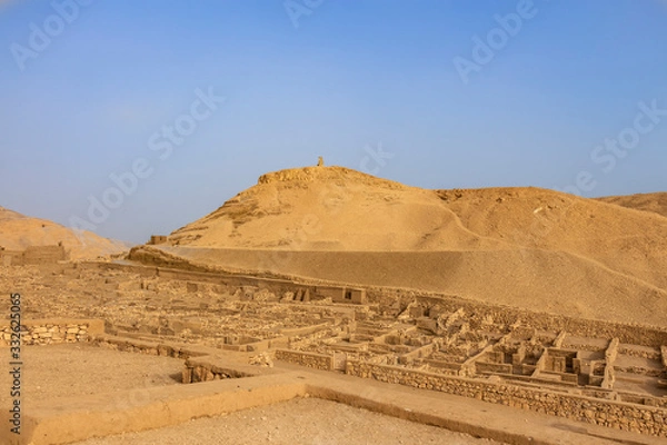 Fototapeta Deir el-Medina (Valley of the Workers), an ancient Egyptian village home to artisans who worked on the tombs in the Valley of the Kings