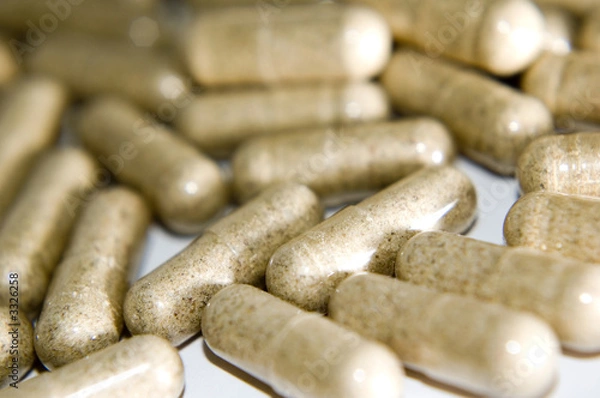 Obraz long beige pills