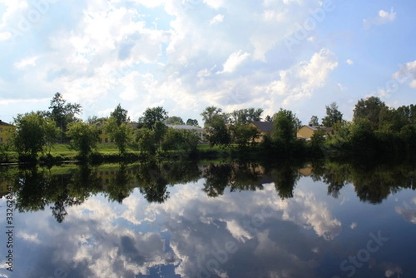 Obraz clouds over lake