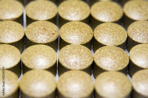 Obraz round brown tablets
