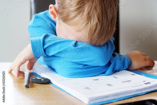 Obraz Erschöpfter Schüler