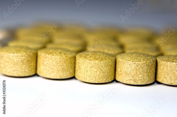 Obraz round brown tablets