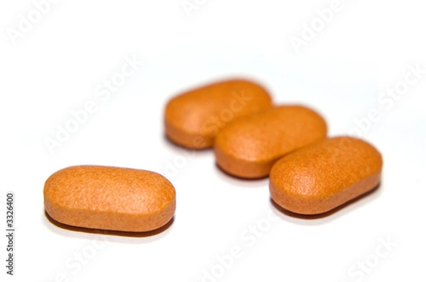 Obraz four orange vitamin c tablets
