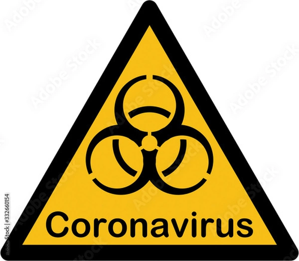 Obraz Biogefährdung - isoliert - Coronavirus