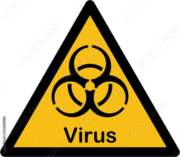 Obraz Biogefährdung - isoliert - Virus