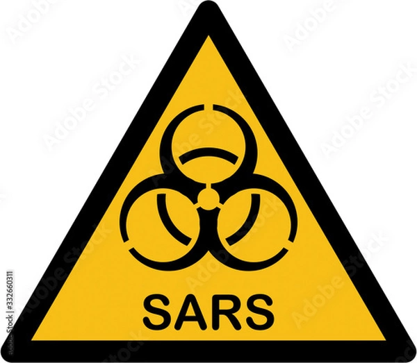 Obraz Biogefährdung - isoliert - SARS