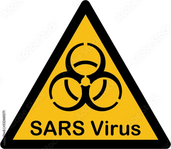 Obraz Biogefährdung - isoliert - SARS Virus