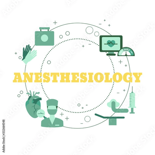 Fototapeta Vector Anesthesiology Concept